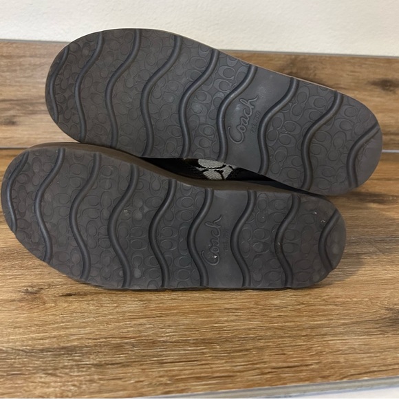 Coach signature logo suede and fleece brown boots (Kelly). Size 6 - Picture 5 of 8